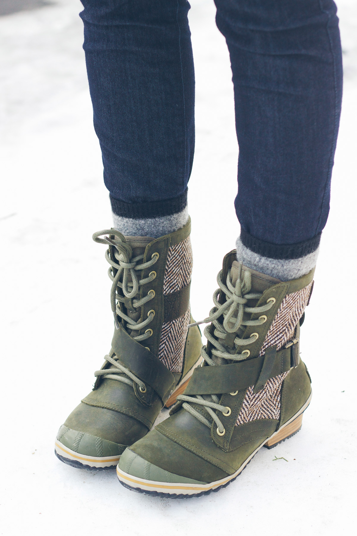 army green winter boots